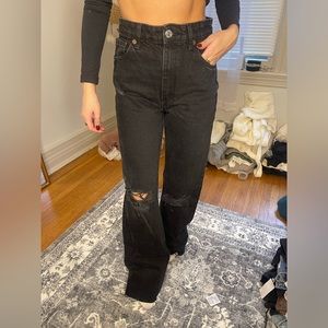 Zara high rise black jeans